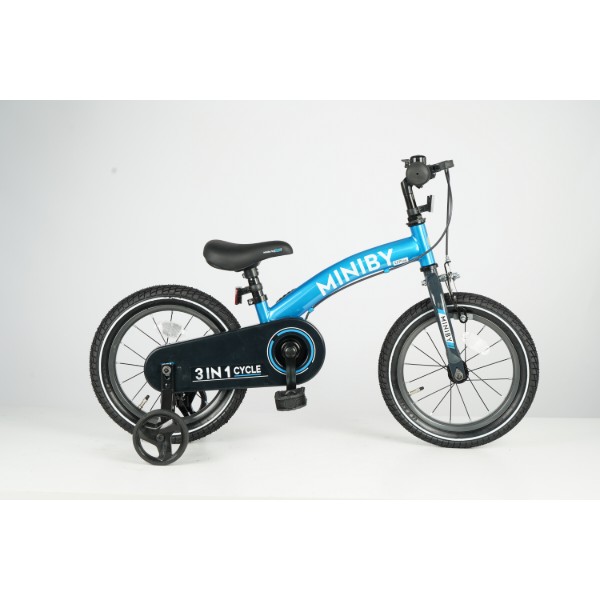 Фото - Двоколісний велосипед Qplay Miniby 3в1 Blue (CB01MiniByBlue)